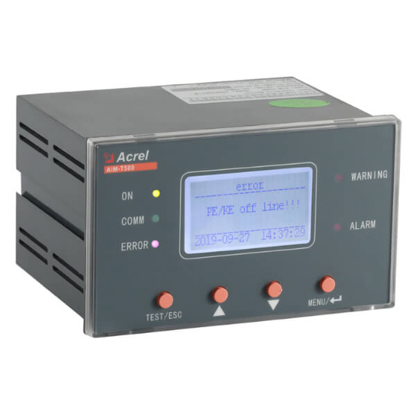 Реле контроля изоляции Acrel-Electric AIM-T500, DC 0...800 В; AC 0...690 В, 1...10000 Ом
