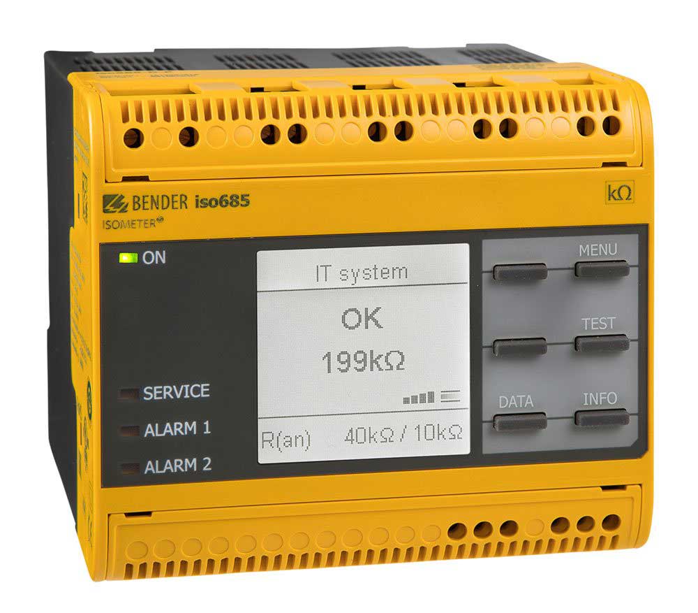 Реле контроля изоляции Bender iso685-D-B-RU, 	B91067020, 3(N)AC 0...793 В; DC 0...1000 В, 1...10000 Ом