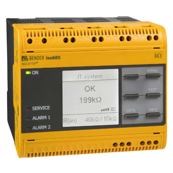 Реле контроля изоляции Bender iso685W-S-B-RU, B91067220W, 3(N)AC 0...793 В; DC 0...1000 В, 1...10000 Ом