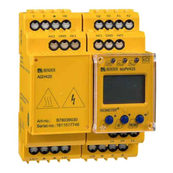 Реле контроля изоляции Bender isoPV425-D4-2, B91036303, AC 0...793 В; DC 0...1000 В, 1...500 Ом
