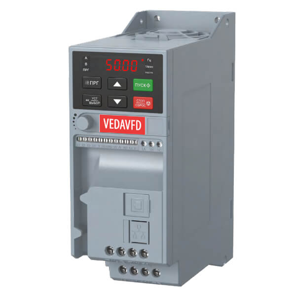 Преобразователь частоты VEDA VFD Micro Drive VF-51-PK75-0003-T4-E20-B-H, 0.75 кВт, 3А, ~380В