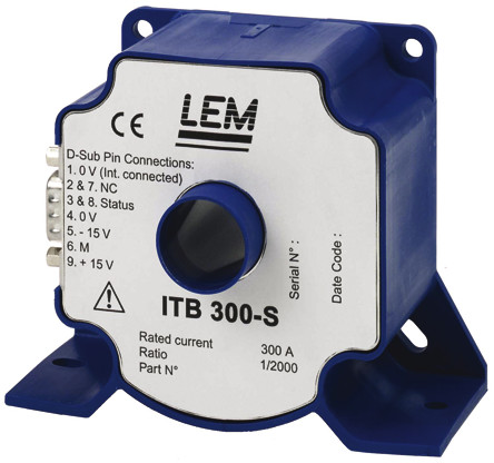 Датчик тока на эффекте Холла LEM, ITB 300-S
, 300 А, 15 В, DC